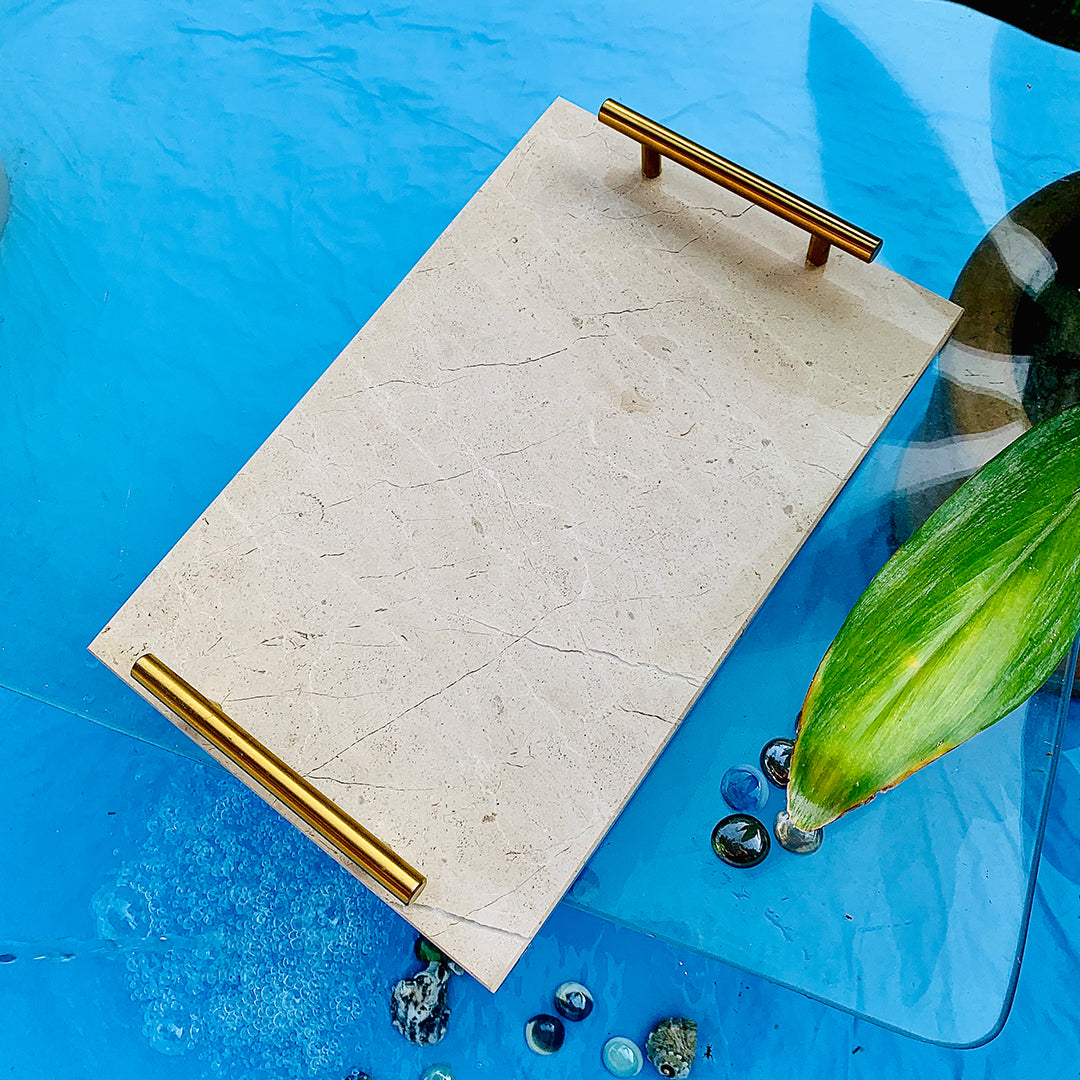 Desert Dream Rectangular Marble Tray 9x14