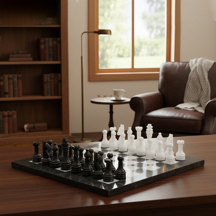 Gravel & White Chess (12x12)