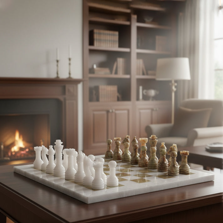 White & Onyx Chess (12x12)