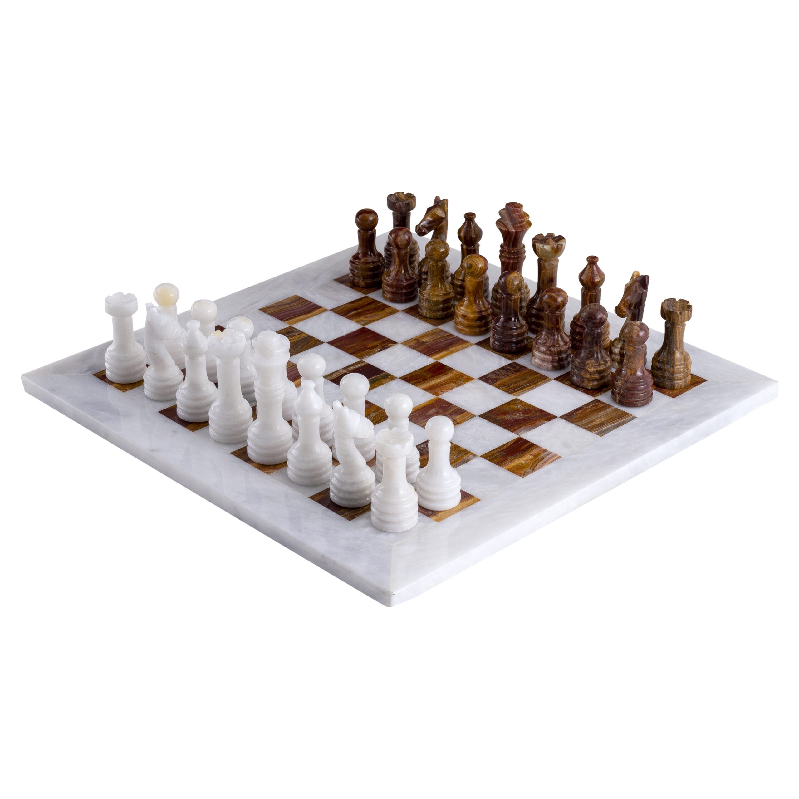 White & Driftwood Chess (12x12)