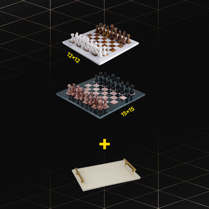 BUY ONE 12 INCH AND ONE 15 INCH CHESS AND GET ONE TRAY FOR FREE
